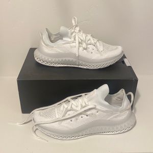 Never worn (other than try on indoors) Adidas Fusio 4d all white